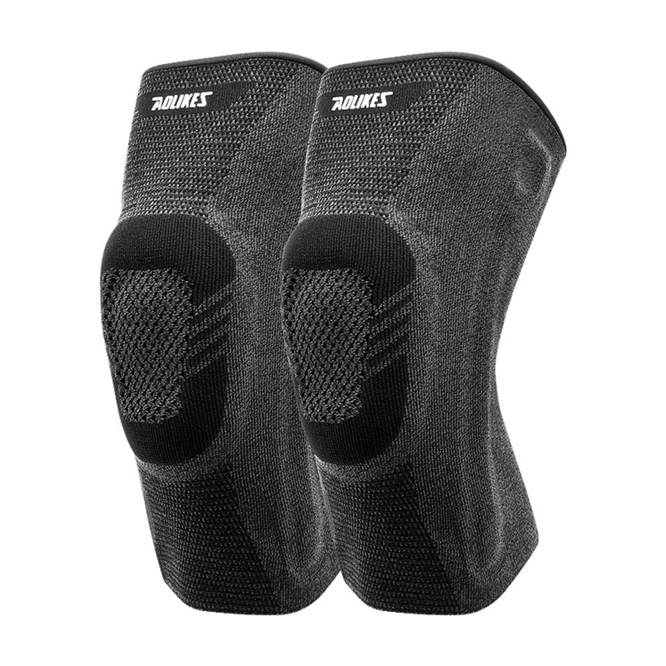 Aolikes Professional Knee Brace For Pain Relief Compression Knee Sleeve With Silicone Spring Basketball Volleyball Knee Pads