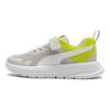 Puma Evolve Mesh Run Comfortable Versatile Shock Absorbing Durable Low Top Kids Running Shoes Kids Sneaker Green Gray 386239-10