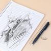 Professional Sketching Eraser Pencil 3.8mm Retractable Tip Includes 5 Refills For Artistic Precise Work