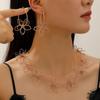 Retro Geometric Hollow Flower Earrings for Women
