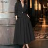 ZANZEA Women Long Sleeve Blazer and Long Skirts Casual Two Piece Suit Sets