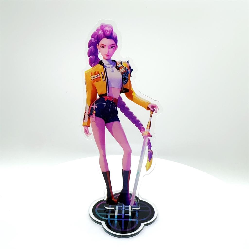 Anime KPop Demon Hunters Figure Acrylic Stand Model Rumi Mira Zoey Birthday Tabletop Decoration Christmas Fans Gifts 15cm