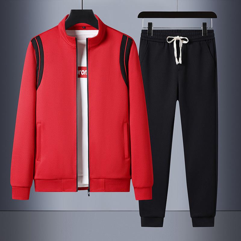 

Спортивный костюм больших размеров, мужской весенний кардиган, свитер, повседневный комплект из двух предметов 7XL