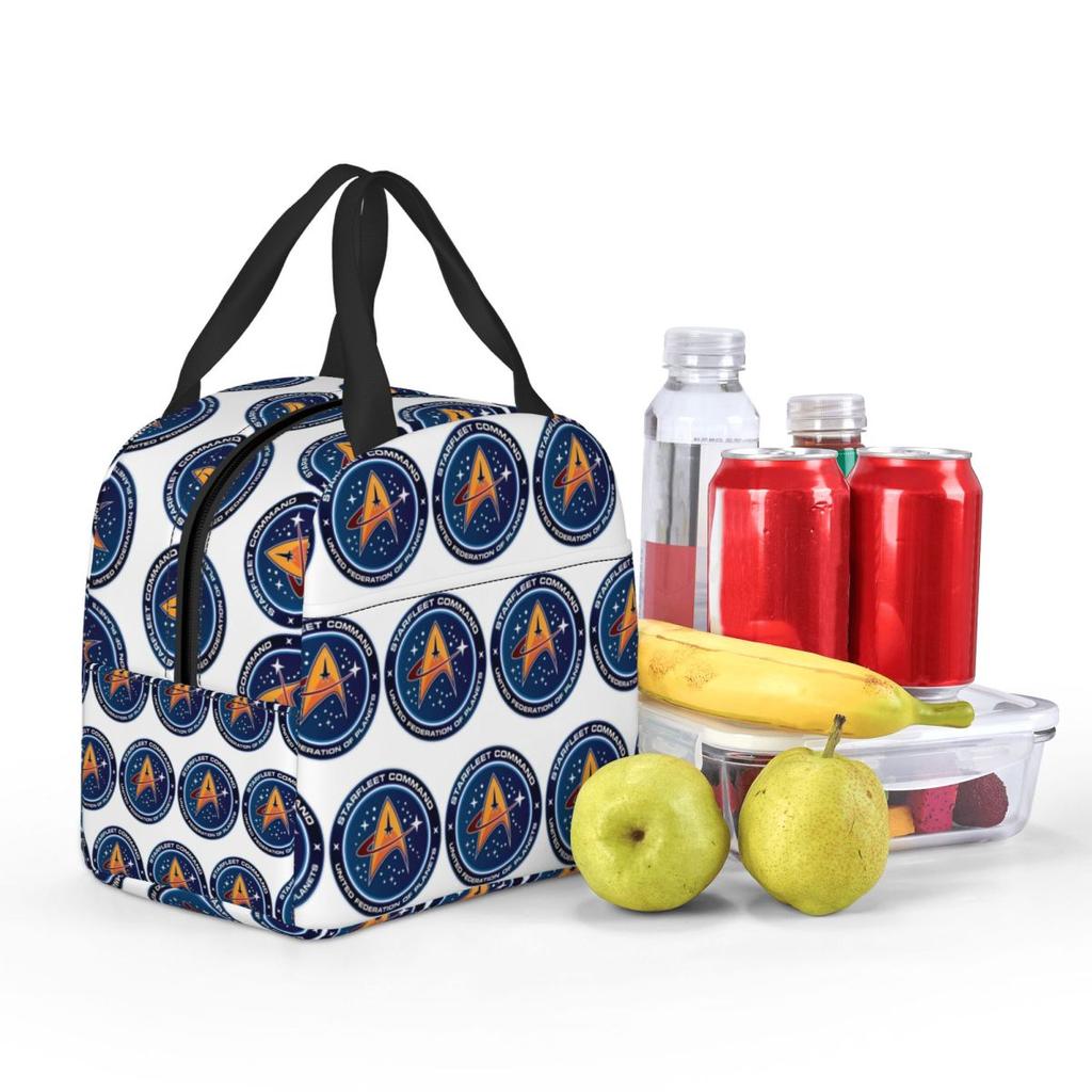 Y2k Stars Treks Starfleet Commend Insulated Lunch Bag for Women Office Cooler Thermal Food Box Tote Lunch Boxes Container