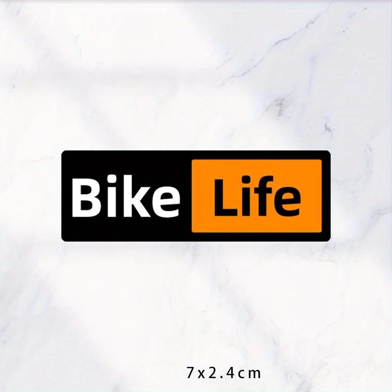 Bike Life Vinyl Sticker, Black Waterproof Durable Decal for Road Bike Steering Wheels Frame Tubes Decor
