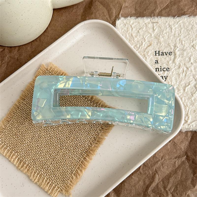 Extra Large Multicolor Acetic Acid Hairpins - Versatile Mermaid Square Design for Girls