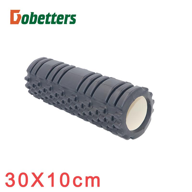 

EVA Mini Hollow Wolf Tooth Yoga Roller - 30x10cm Foam Balance Stick для пілатесу чорний