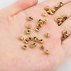 10pcs 20pcs 5mm Gold Plated Open Crimp Covering Beads Pumpkin Stainless Steel End Beads Stopper DIY Jewelry Making Accessories