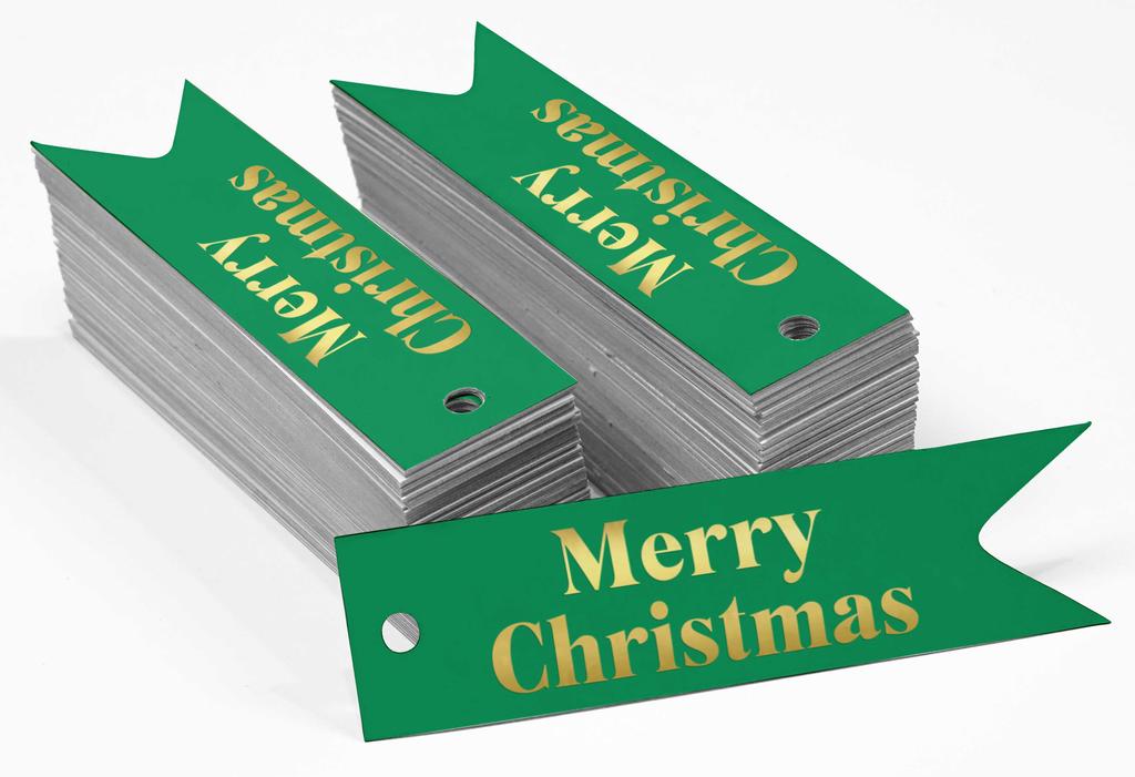 Inkdotpot Frohe Weihnachten Flaschenanhänger Echtgoldfolie Gastgeschenkanhänger Packung von