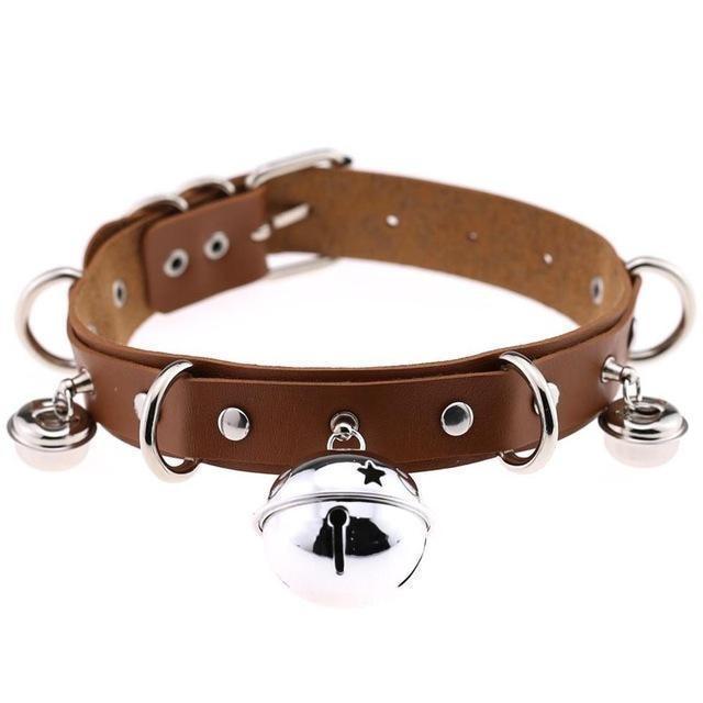 Pleather Cat Bell Collar Kitten Play Leather   Collars & Leashes