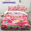 Strawberry Shortcake Bedding Quilt Set Quilt Cover Pillowcase Home Decoration Birthday Gift (1 * Duvet Cover + 2 * Pillowcase, Without Core)