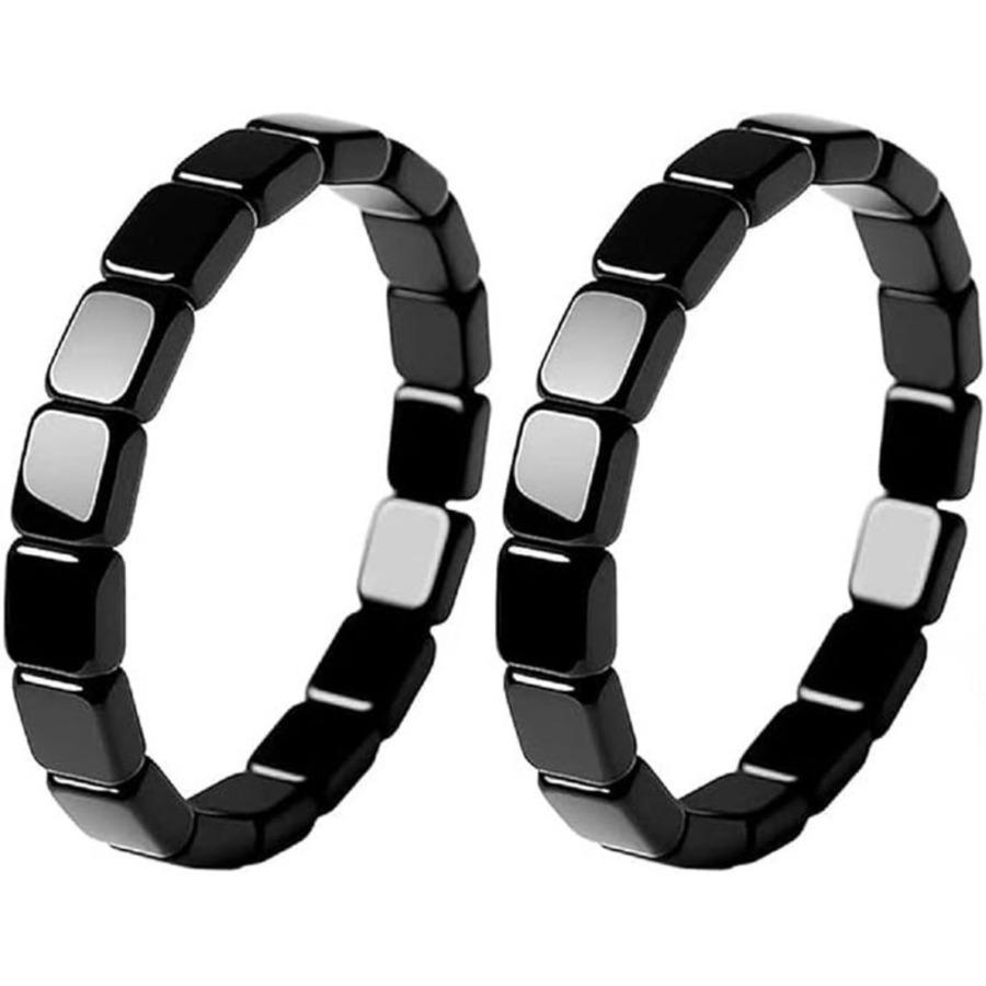 1/ 2pcs Hematite Bracelet for Men, Reclaim Your Edge & Confidence Natural Hematite Stone Beaded Stretch Bracelets Inspirational Gift Jewelry