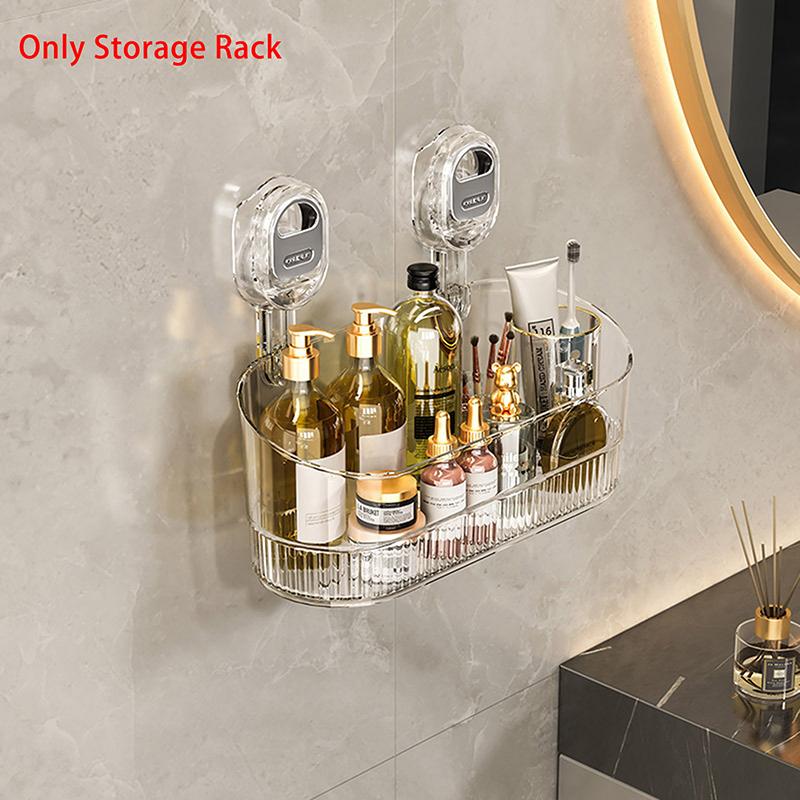 

Безударная стойка для слива в ванной, настенная присоска, коробка для хранения, кухонный органайзер для ванной, аксессуары для хранения без сверления белый