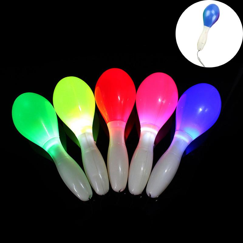 Light Maracas Led Up Neon Sensory Toy Plastic Flashing Concert Props Atmosphere