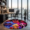 Huggy Wuggy Printed Round Rug Carpet Chair Rug Area Rug Entryway Doormats,for Office Chair Living Room Bedroom Kitchen Room.