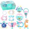 Baby's Newborn Hand Chew Toy Bed Bell 11-piece Rattle Set Rattles Teether Toys Rattle Baby
