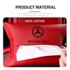 AABII1 For Benz 1/2PCS Car Styling Tissue Box Seat Back Hanging Bag Leather Tissue Storage Box AMG Exclusive A C E R V Class CLA CLS