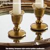 Retro Taper Candle Holders Copper Candlestick Holders for Home Dinning Table Centerpiece Wedding Holiday Party Chrismas