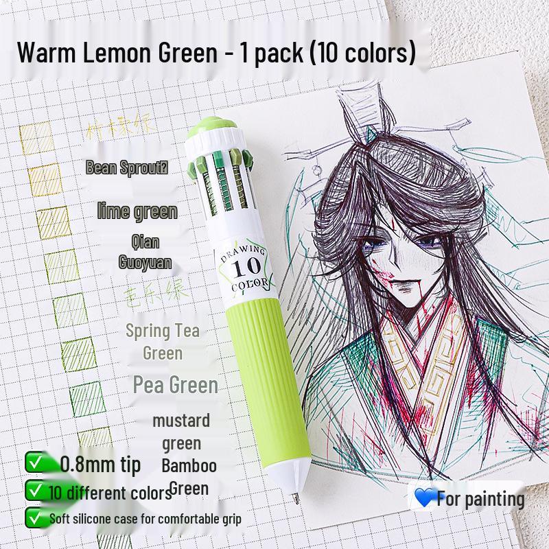 Mavi Meyve 60 Renkli Basmalı Tip Çok Renkli Tükenmez Kalem Seti – On Renkli Hepsi Bir Arada Çok Fonksiyonlu Günlük Kalemi.