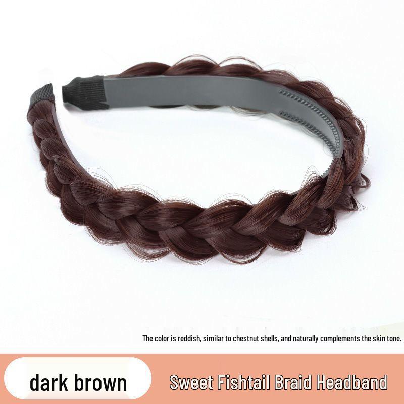 Diadema Trenza Cola de Pescado Coreana para Mujer - Accesorio para el Cabello Trenzado que Aporta Volumen