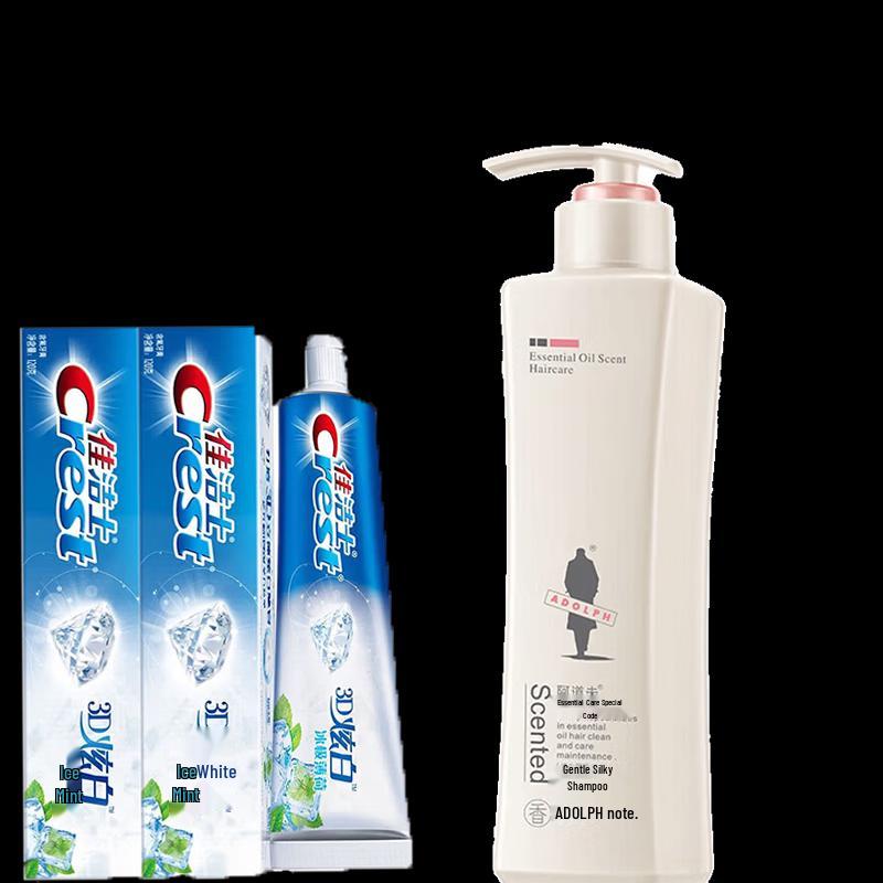 

Crest 3D White Arctic Fresh Toothpaste & Adolphe Shampoo Set