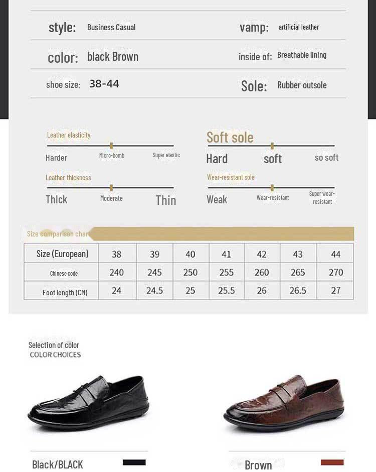 Men's Spring & Summer Leather Loafers: British Formal & Casual Slip-On Shoes