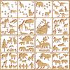 Plant and Animal Painting DIY Stencil - Flower Graffiti PET Template
