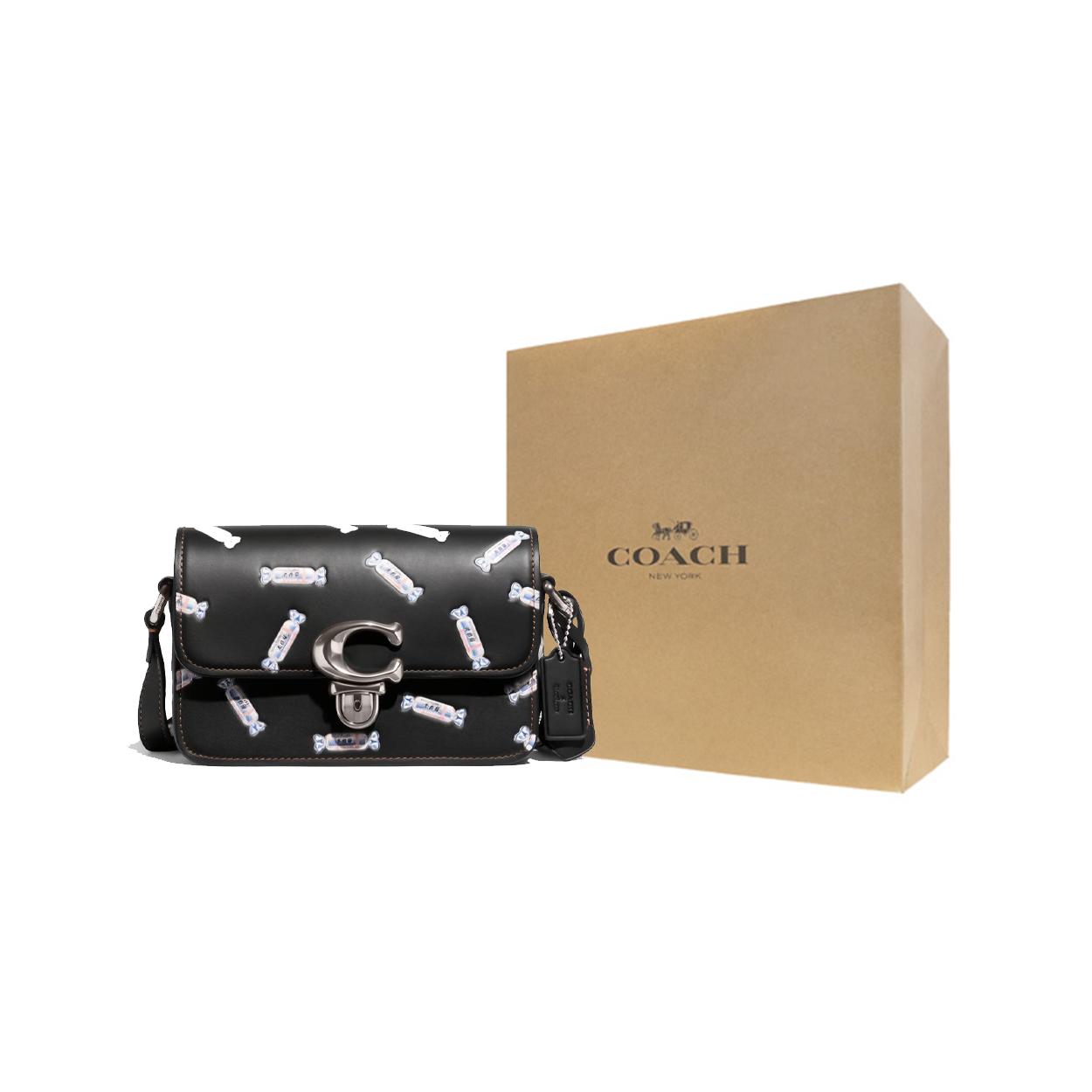 

Новая женская сумка через плечо COACH Baymax Rabbit из коллаборационной студийной кожи, черная CG281-LHBLC 19.1*7.1*11.9CM