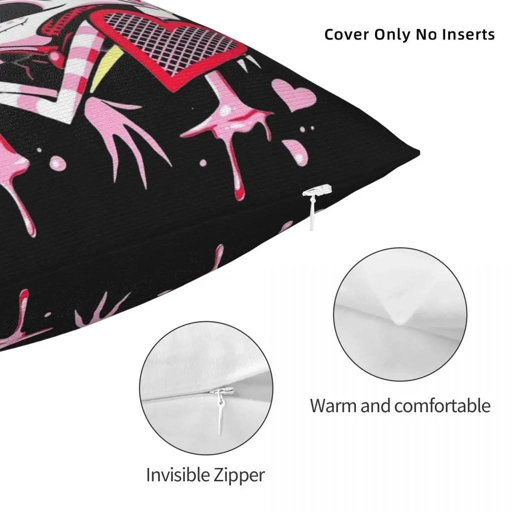 Hazbins Hotels Pillowcase Printing Polyester Cushion Cover Decorations Throw Pillow Case Cover Home Square 45X45cm
