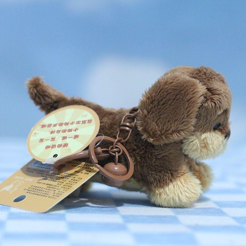 Adorable Plush Sausage Dog Keychain Cute Squeaky Dachshund Doll Backpack Charm