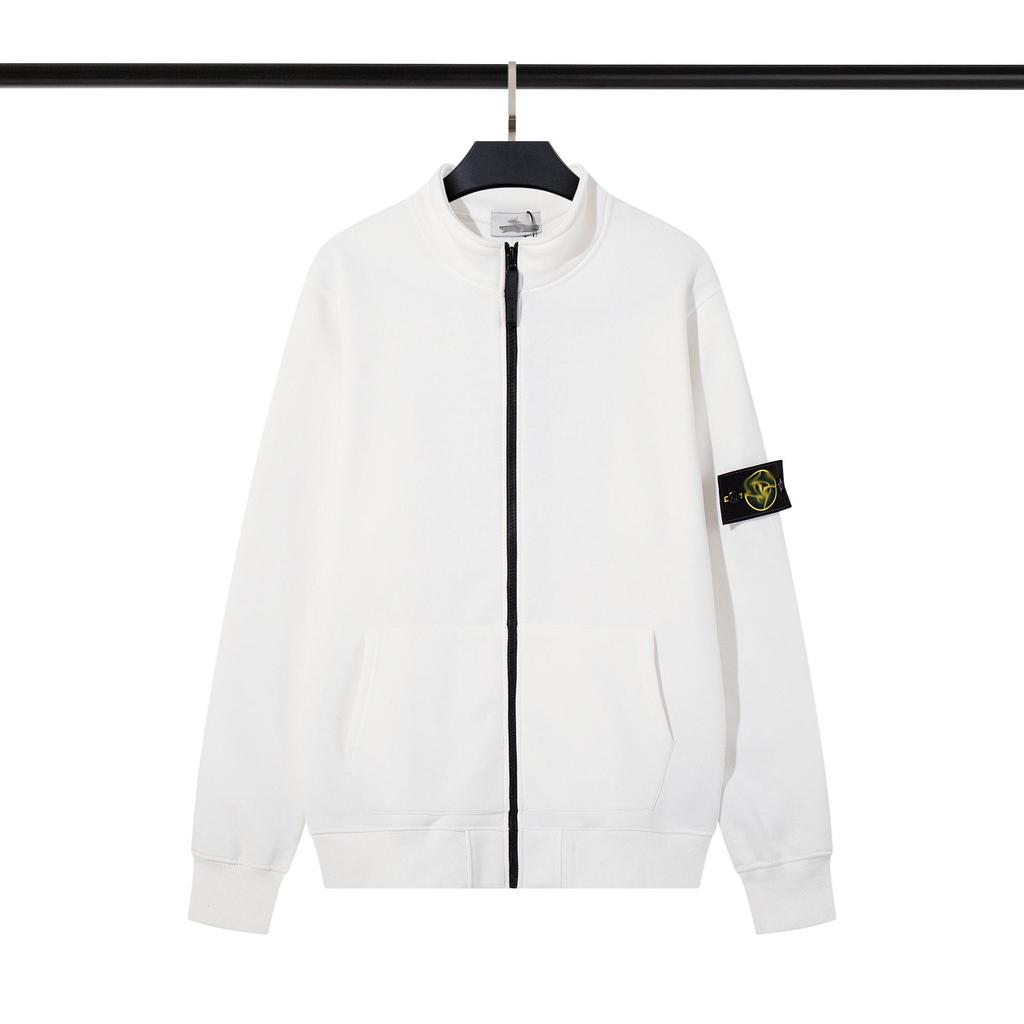 Sitong Island Thick Fleece Stand Collar Zipper Hoodie for Men