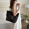 Large Capacity Tote Bag For Women Stylish Canvas Shoulder Bag For Summer Commute