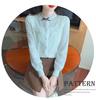 Women's Long Sleeve Stand Collar Lace Shirt with Velvet Inner Layer