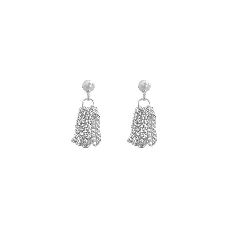 

Серьги-кисточки с цепочкой Минималистичные литературные легкие роскошные высококачественные ленивые стильные свежие серьги