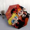 1pc Chibi Characters Automatic Opening/Closing Outdoor Umbrella with Portable Tri-Fold Design, 8-Rib Iron Frame - Perfect for Outdoor Use, Festiv