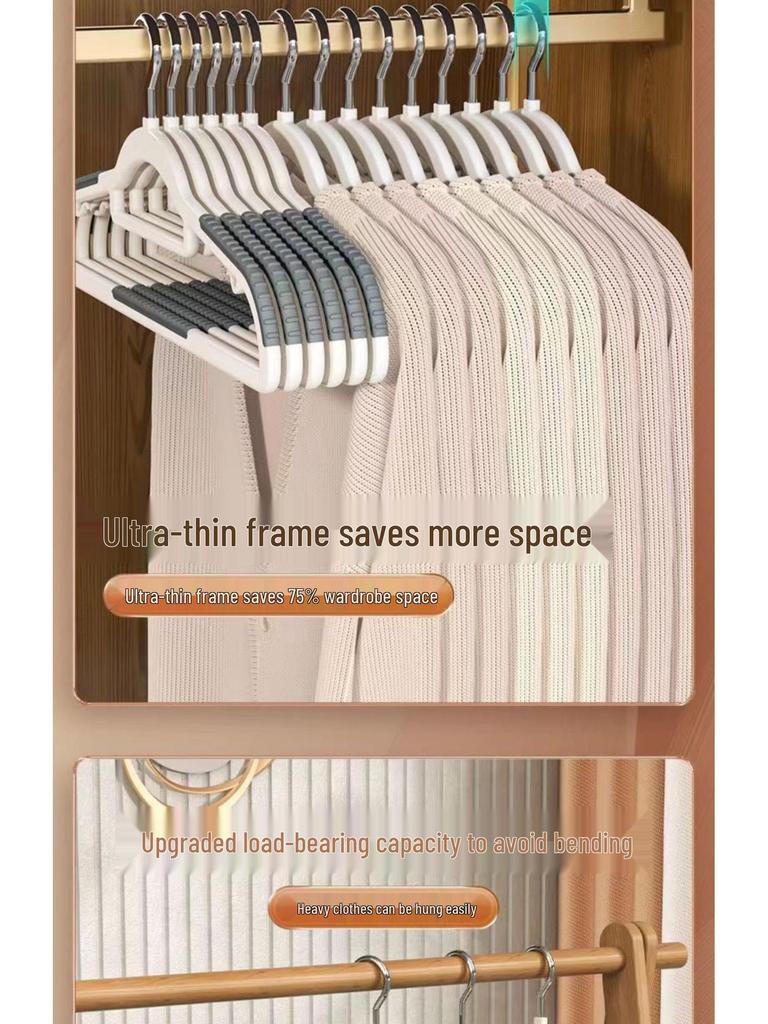 Seamless Non-Slip Clothes Hanger with Thickened Shoulders and No Bag Marks for Home Use