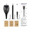 Garden Torch Light, 4 Pack LED Lights Solar  Torch Waterproof IP65 Garden Torch Light Decor Lamp & Solar Light Lamp Garden/Pathway/Yard Decoration