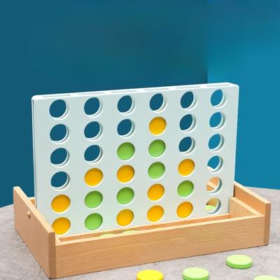 Wooden Boxed Four-game Four-child Table Game Children's Educational Power Wooden Early Education Educational Power Toys