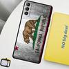 Custodia con Bandiera della California per Samsung Galaxy S23 FE S22 Ultra S20 S21 FE S8 S9 S10 Plus Note 10 20 Ultra Cover