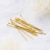 100pcs/lot 14K 18K Gold Plated Flat Head Metal Pins Beading Pendant Headpin For DIY Jewelry Handmade Craft Supplies Findings