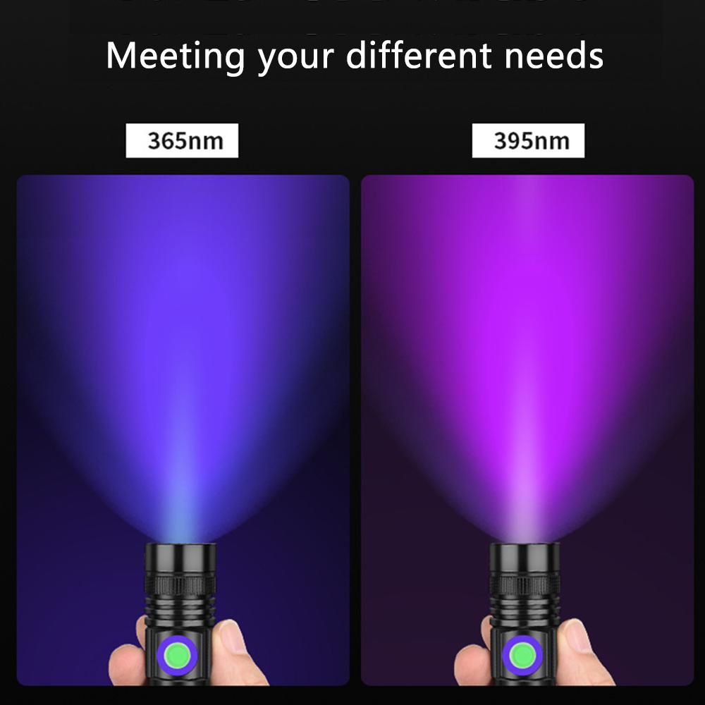 2pcs UV Flashlight 365nm & 395nm for Detecting Pet Urine Stains Curing Resin