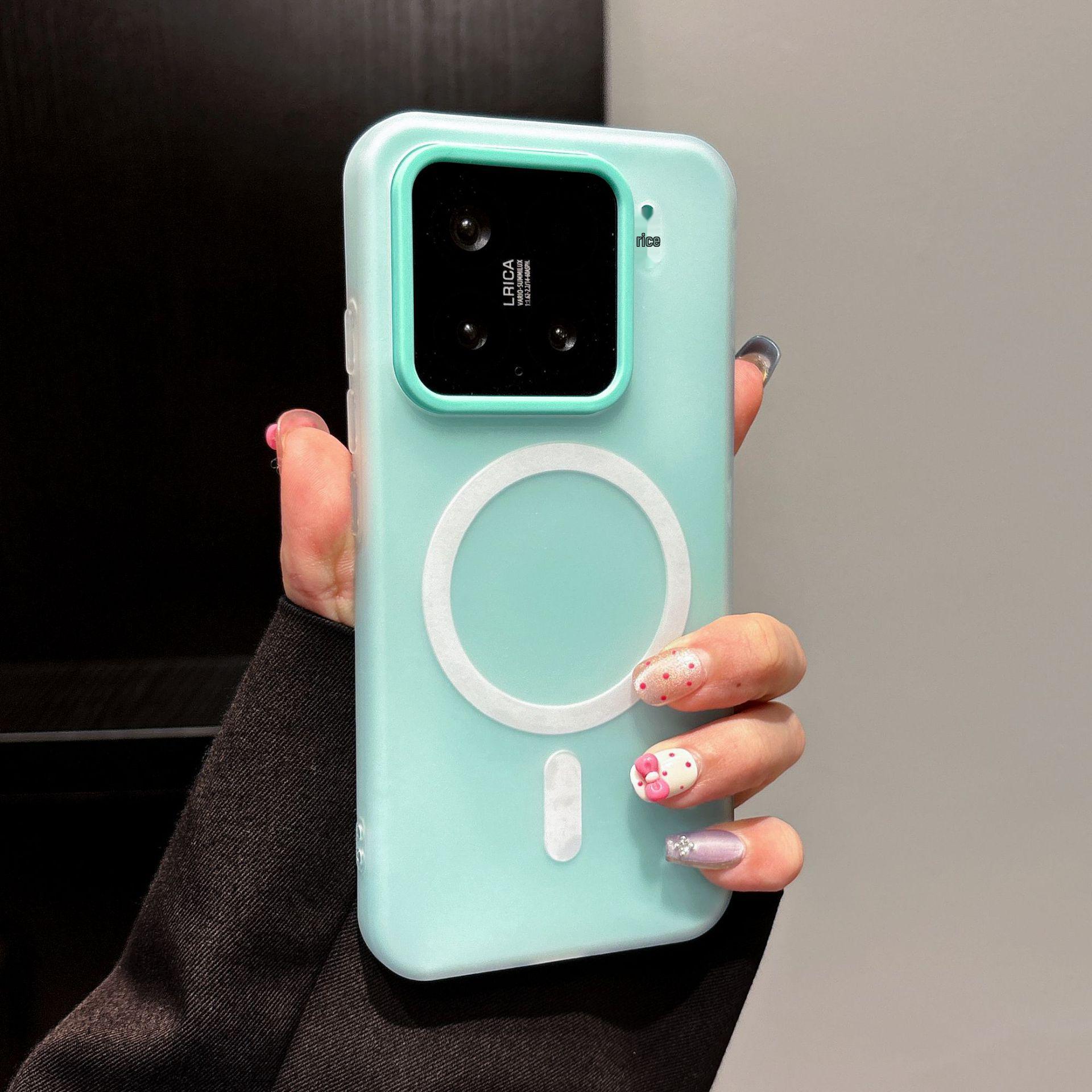 

Совместимый с Xiaomi 17PROMAX и Huawei MATE70PRO Магнитный чехол для телефона - Матовый дизайн Macaron, приятный для кожи MATE60PRO/MATE60PRO+ мятный зеленый