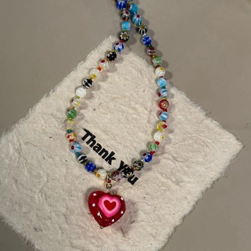 Новая свежая растительная бусина бусинная цепочка нишевая универсальная темпераментная цепочка на ключицу модная цветочная цепочка на шею