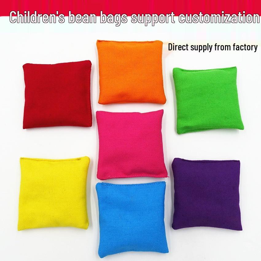 

Детская квадратная холщовая подушка-бинбэг - Утолщенная, однотонная