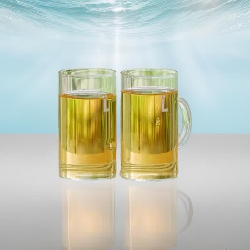 Buydeem Double-Walled High Borosilicate Glass L-Cups, 150ml (Set of 2)