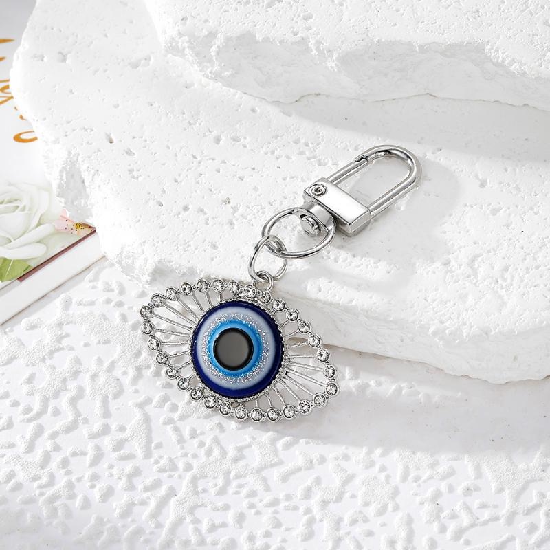 Turkish Blue Evil Eye Keychain Blessed Lucky Key Holder Keyring Amulet For Bag Accessory Gift Jewelry Keychain