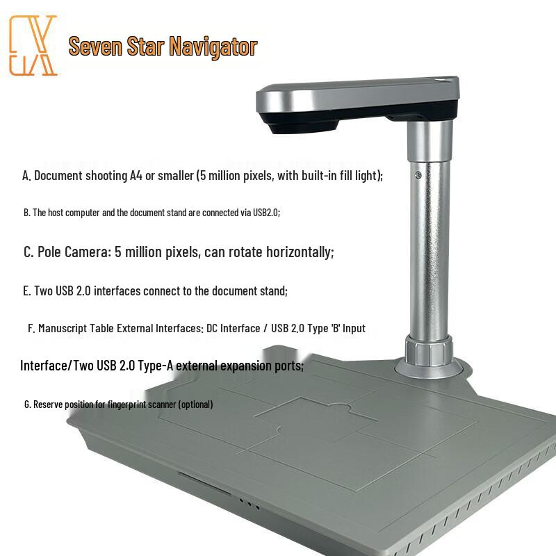 

Seven Star Navigator High-Speed Document Camera CN plug (adapter included)
