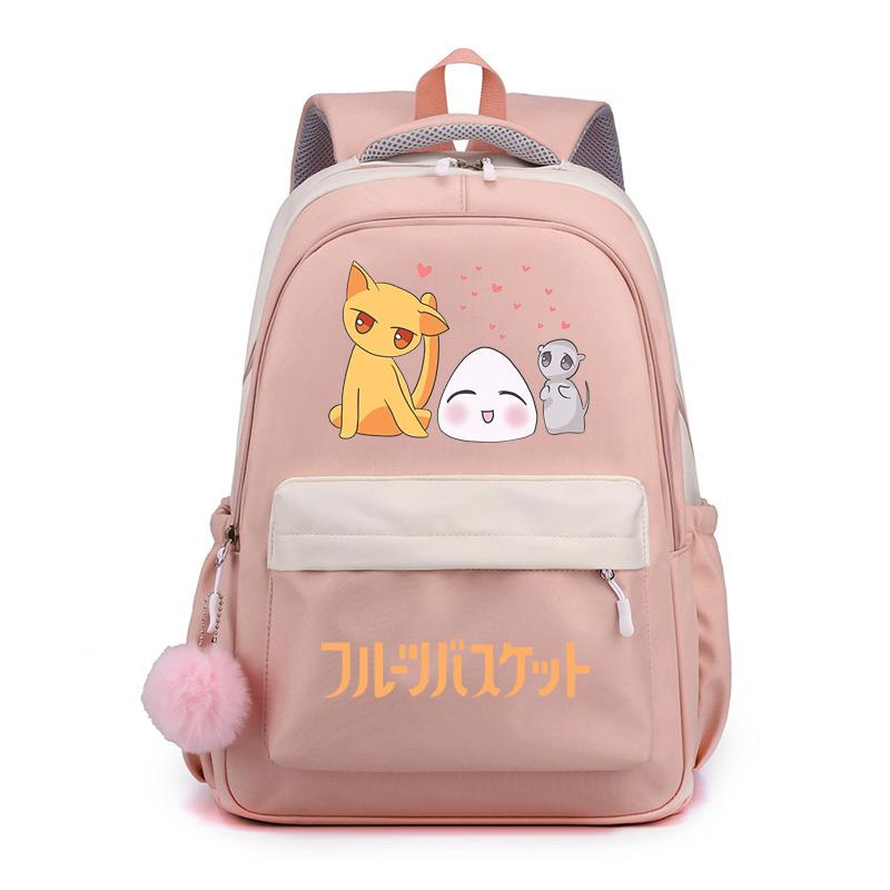Anime Backpacks Teenage School Bags Cute Cartoon Anime Backpacks Large Capacity Backpacks Fruits Basket Manga Backpacks