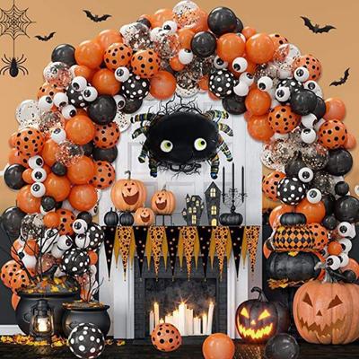 Halloween Balloon Arch Garland Set Black Orange Multicolored Balloons