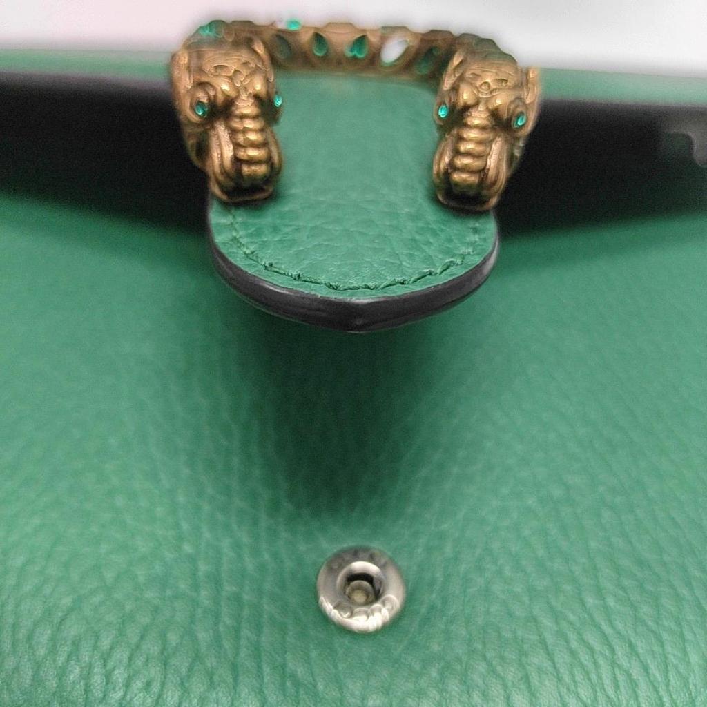 [Pre-Owned] Dionysus Double Tiger Head Buckle Chain Shoulder Leather Wallet Crossbody Bag - Excellent #4AS5CL